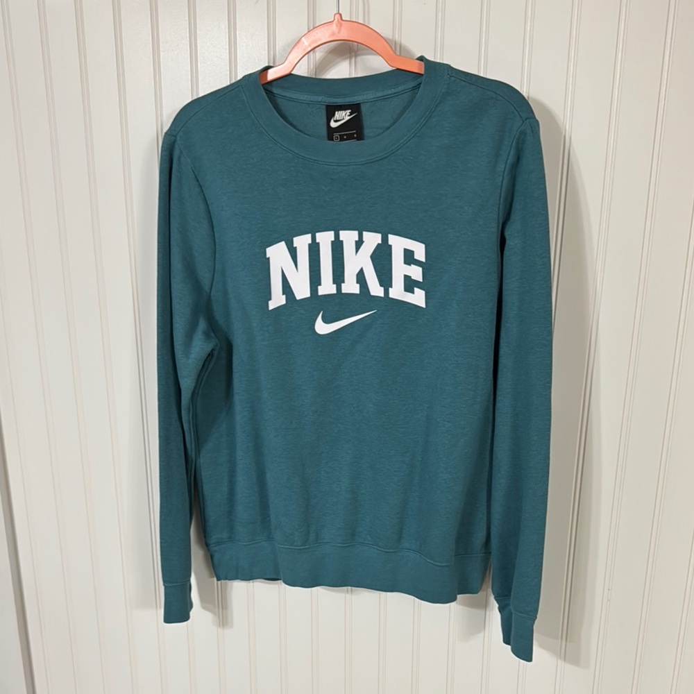 Nike Teal Sweatshirt with White Logo